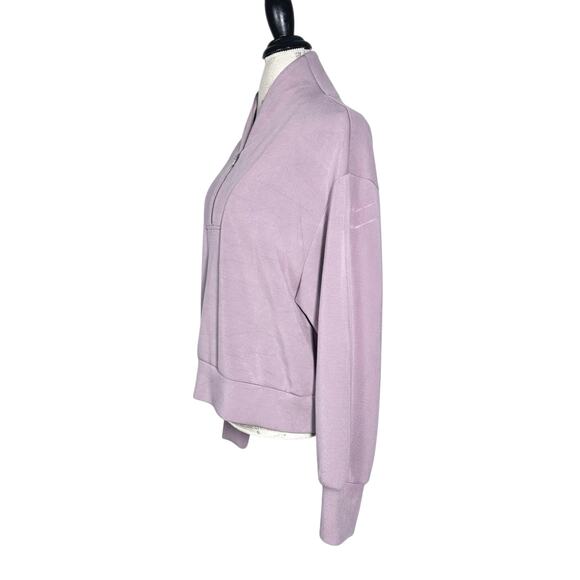 Varley | Women | Davidson Doublesoft Lilac Athletic Half Zip Sweatshirt | Large - Picture 4 of 15